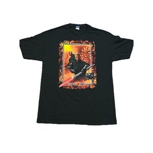 Vintage Star Wars‎ Darth Maul Shirt Mens X Large Black Y2K